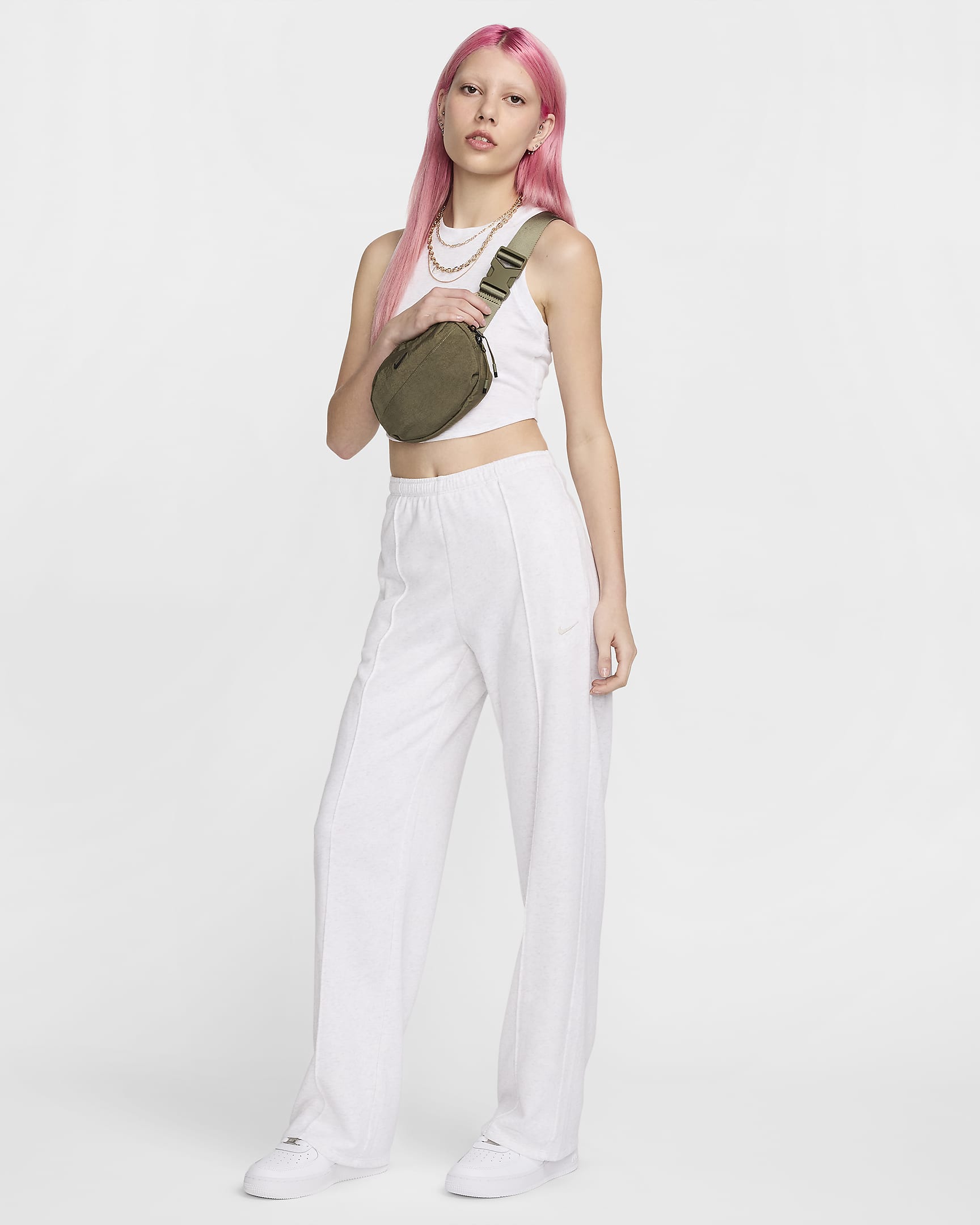 Топ спортивный NIKE Essential, 1 шт., размер M, светло-серый — фото 1