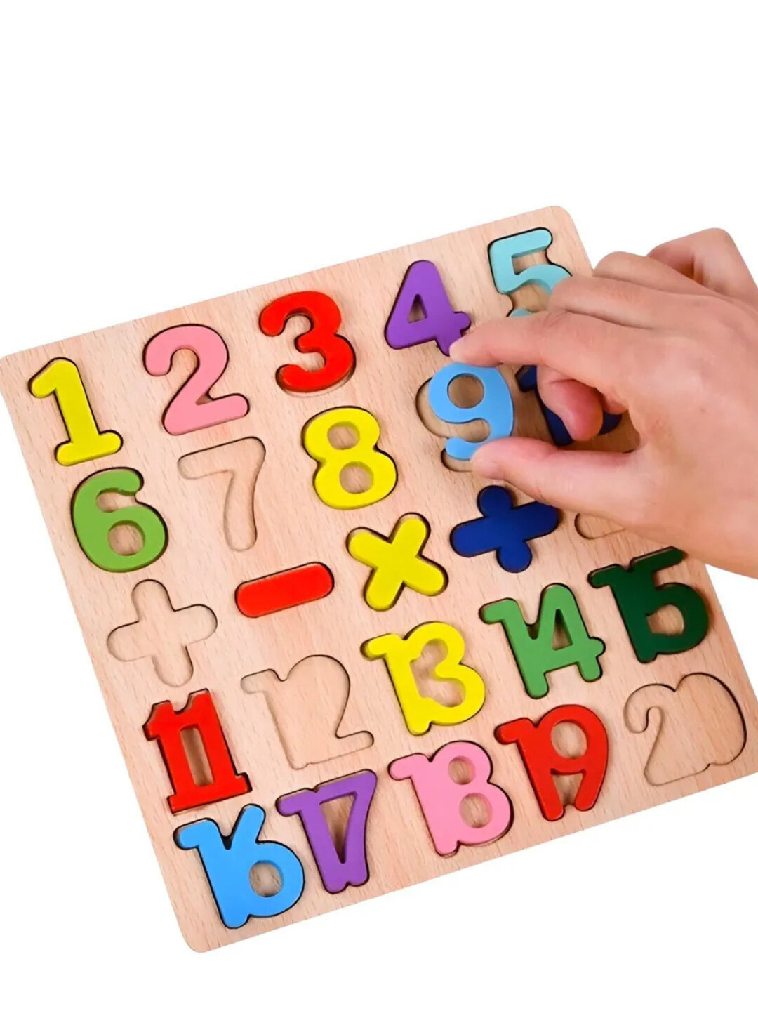 Развивающие игрушки Монтессори – набор букв, цифр и фигур — фото 1