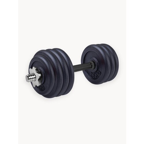 Гантель разборная чугунная 19,5 кг - d26 Voitto, Комплектация №2 с обрезиненной ручкой