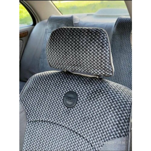 Модельные чехлы на Nissan Bluebird Sylphy 2000-2005 г. (серая замша+серый велюр_паук)