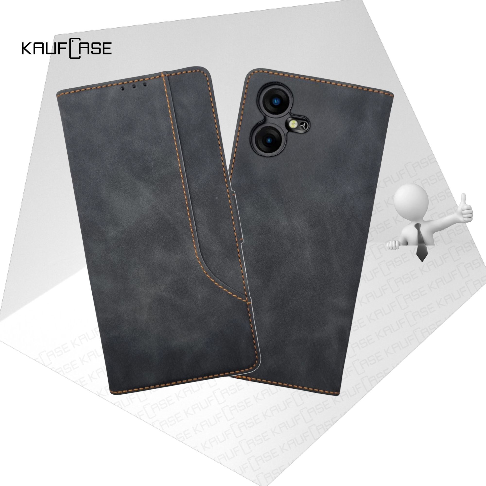 Чехол книжка с карманом кошельком для вашего смартфона Tecno Pova Neo 3 (LH6n) (6.82"), черный. Матовая текстура под кожу, дополнительный карман на крышке чехла, отделения для карт и купюр