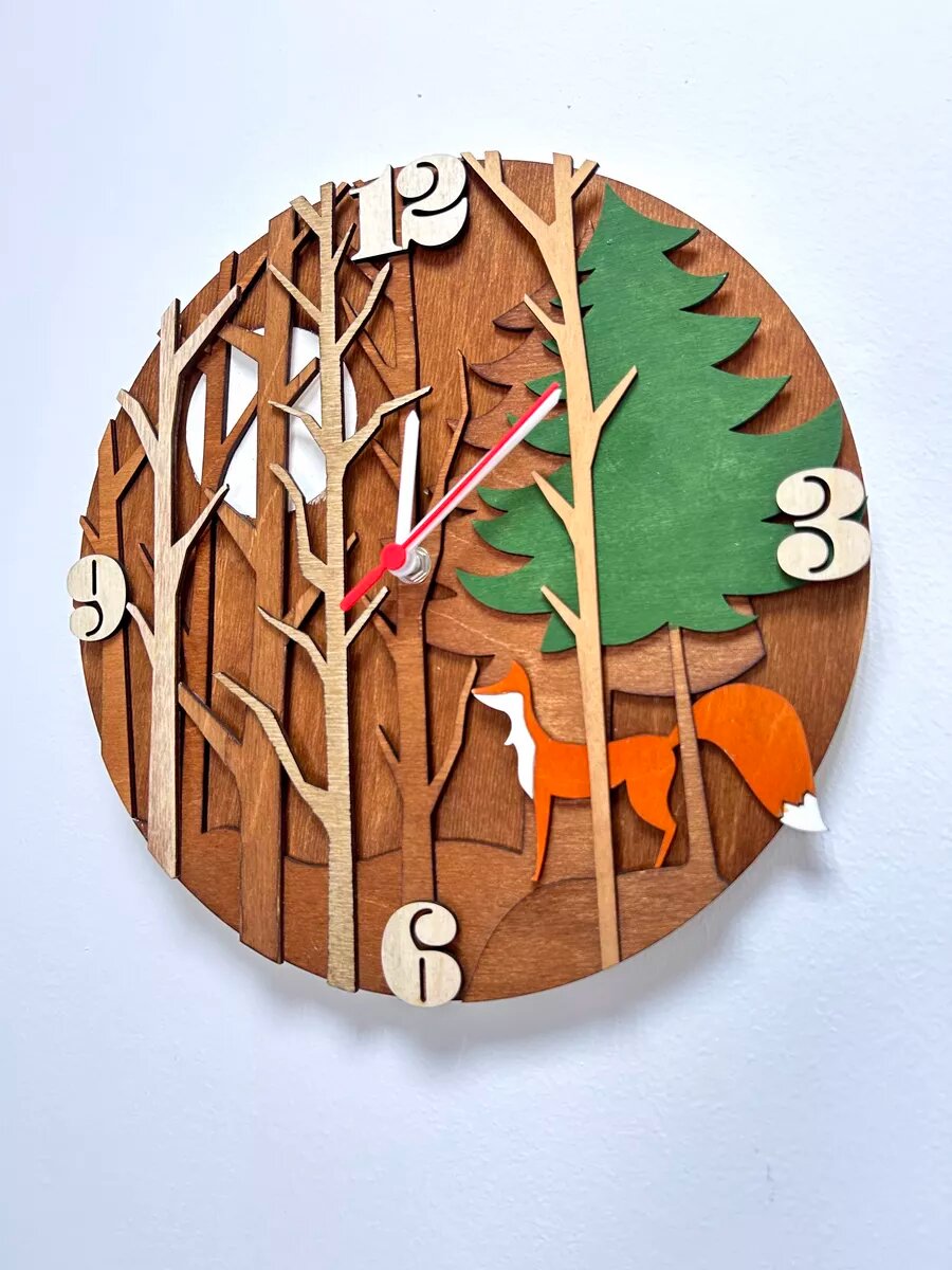 Настенные часы картина ручная работа — фото 1