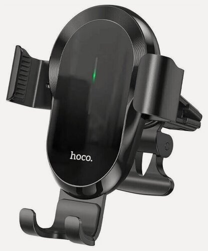 Изображение товара Автомобильный держатель Hoco CA105, раздвижной с беспроводной зарядкой, черный, 1 шт.