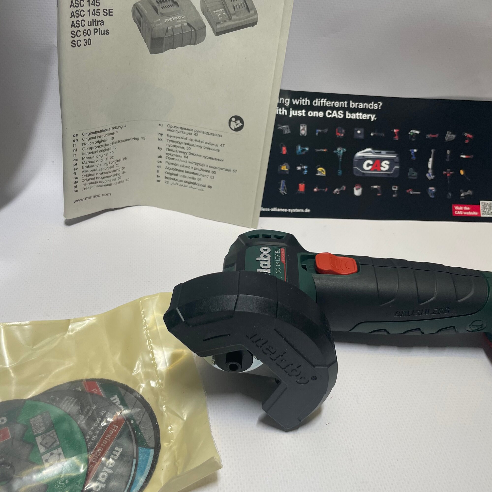 CC 18 LTX BL арт.600349850 аккумуляторная угловая шлифовальная машина,0акб