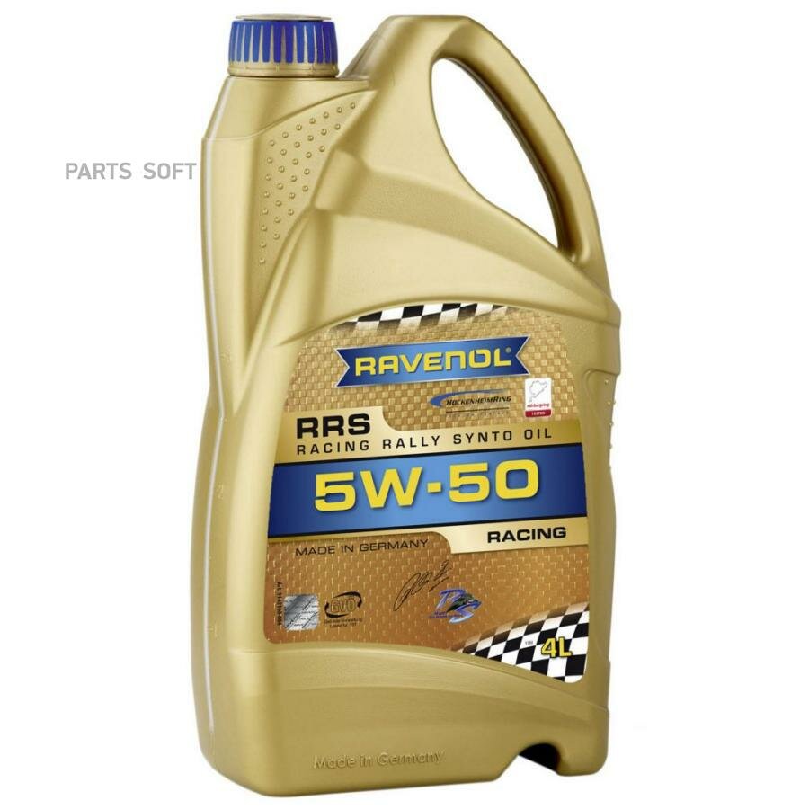 Масло моторное RRS Racing Rally Synto SAE 5W-50 (4л) от официального дистрибьютора, производитель - RAVENOL, артикул 4014835726994