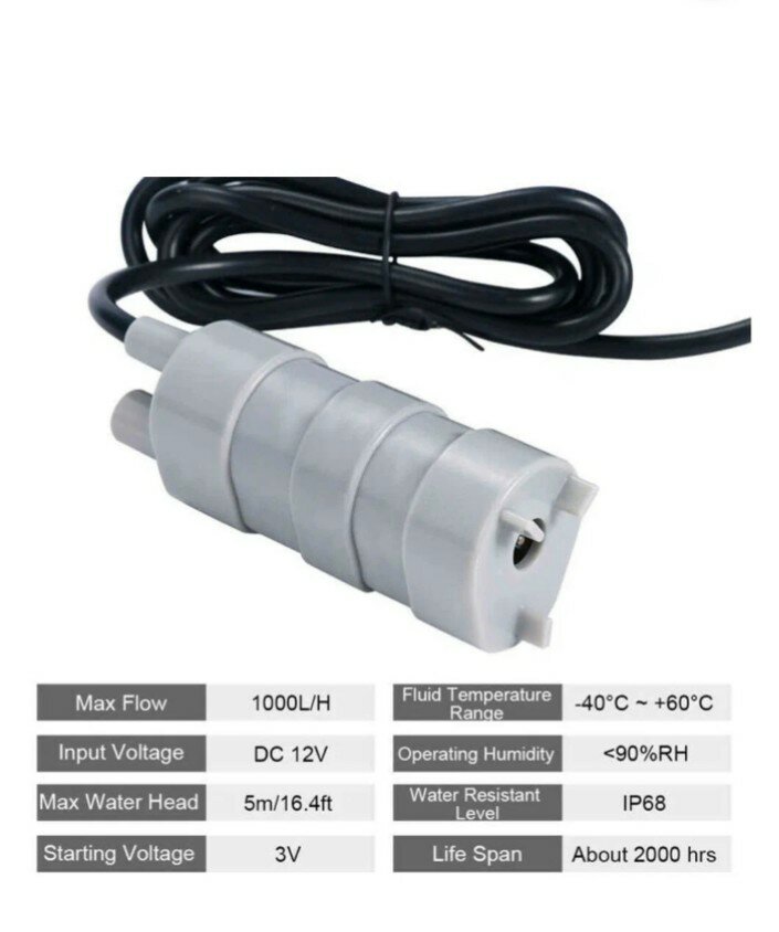 фото Электрический погружной насос Kuongshun JT500 для воды, 12 В