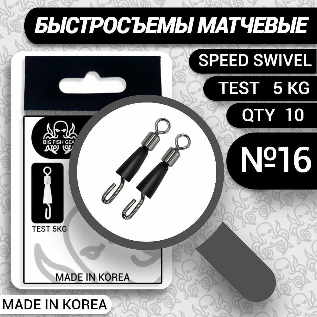 Быстросъем для рыбалки вертлюжок с быстросъемом фидерный BIG FISH GEAR