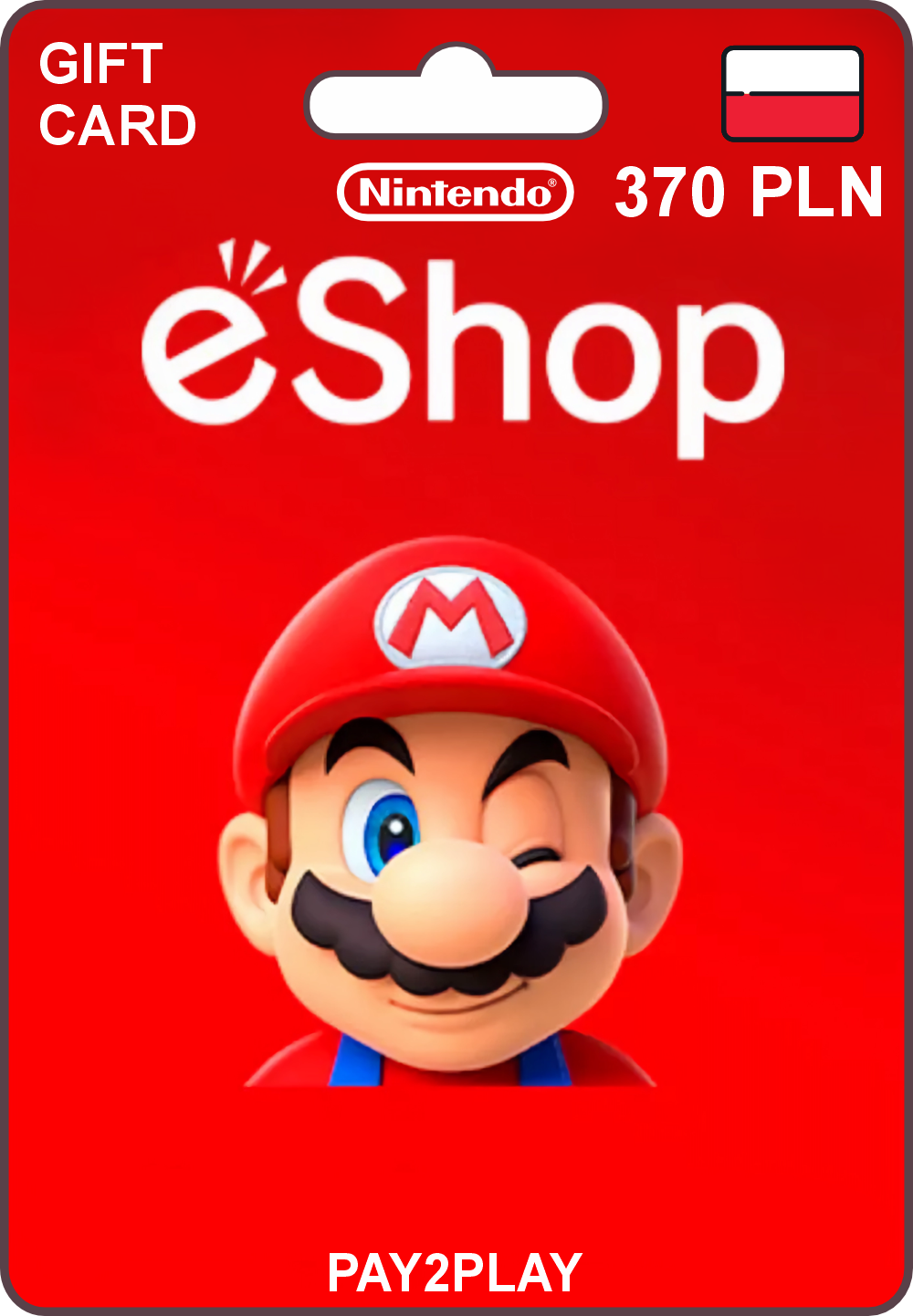 Подарочная карта Nintendo EShop 370 PLN / Польша / Код активации, Пополнение Нинтендо / Nintendo Gift Card Poland