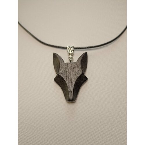 Колье, длина 50 см, черный с серебром