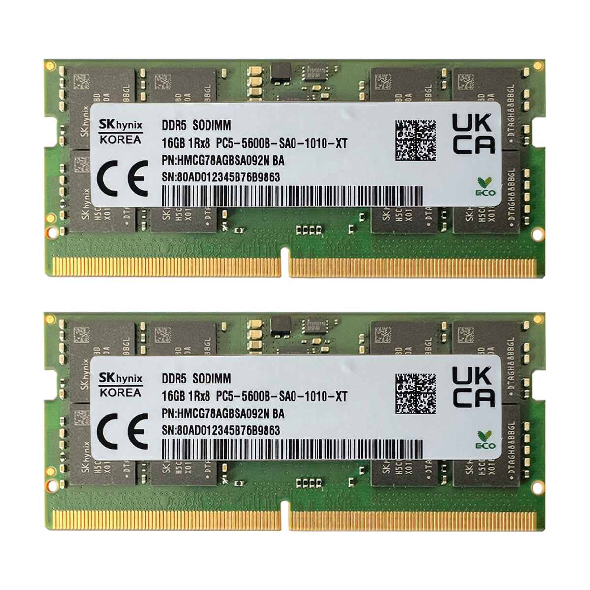 SK hynix DDR5-5600 SODIMM 16GB×2 32GB New SK Hynix 32GB (2X 16GB) DDR5 5600MHz PC5-44800 1RX8