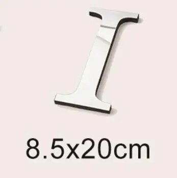 20 см большой размер 3D английские буквы акриловая зеркальная поверхность настенная наклейка алфавит плакат фестиваль вечерние украшения DIY художественная роспись Silver I