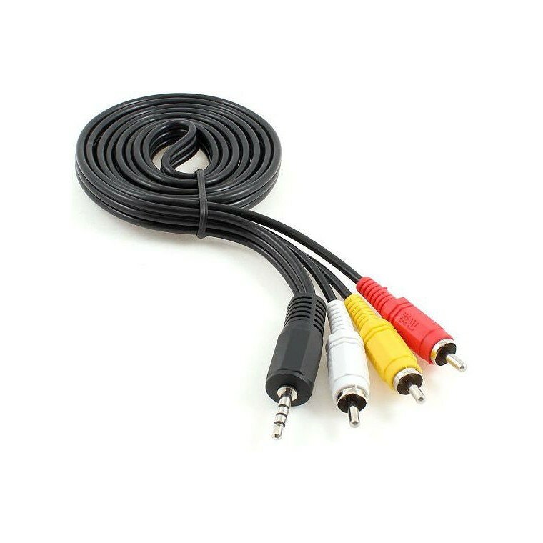 Кабель аудио соединительный 3.5 мм jack (m) - 3 RCA (m) 2м Cablexpert CCA-4P2R-2M