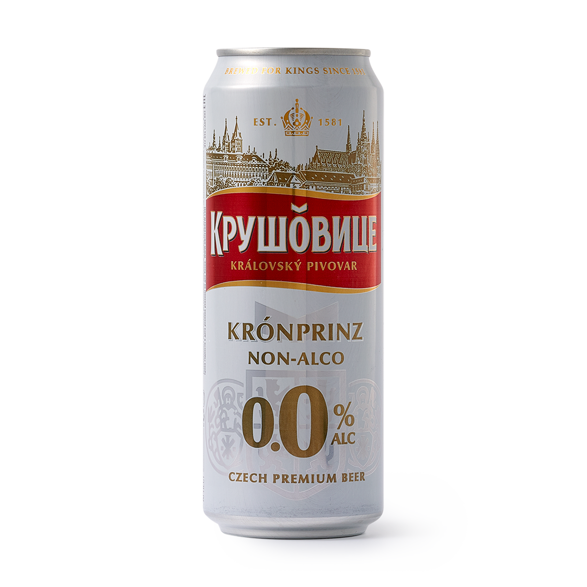 Пиво Krusovice, безалкогольное, фильтрованное, в металлической банке, 0,43 л