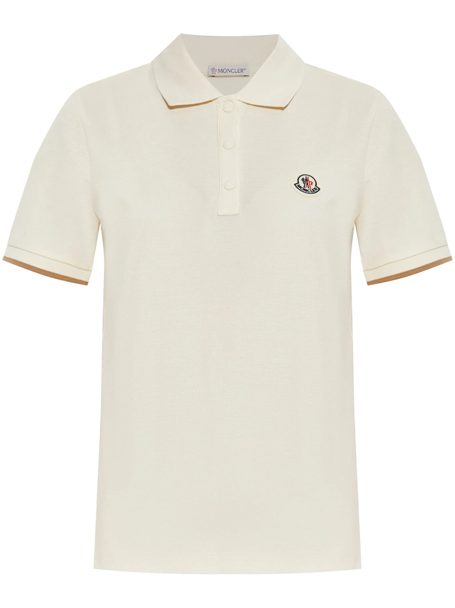 Поло Moncler, размер S, бежевый