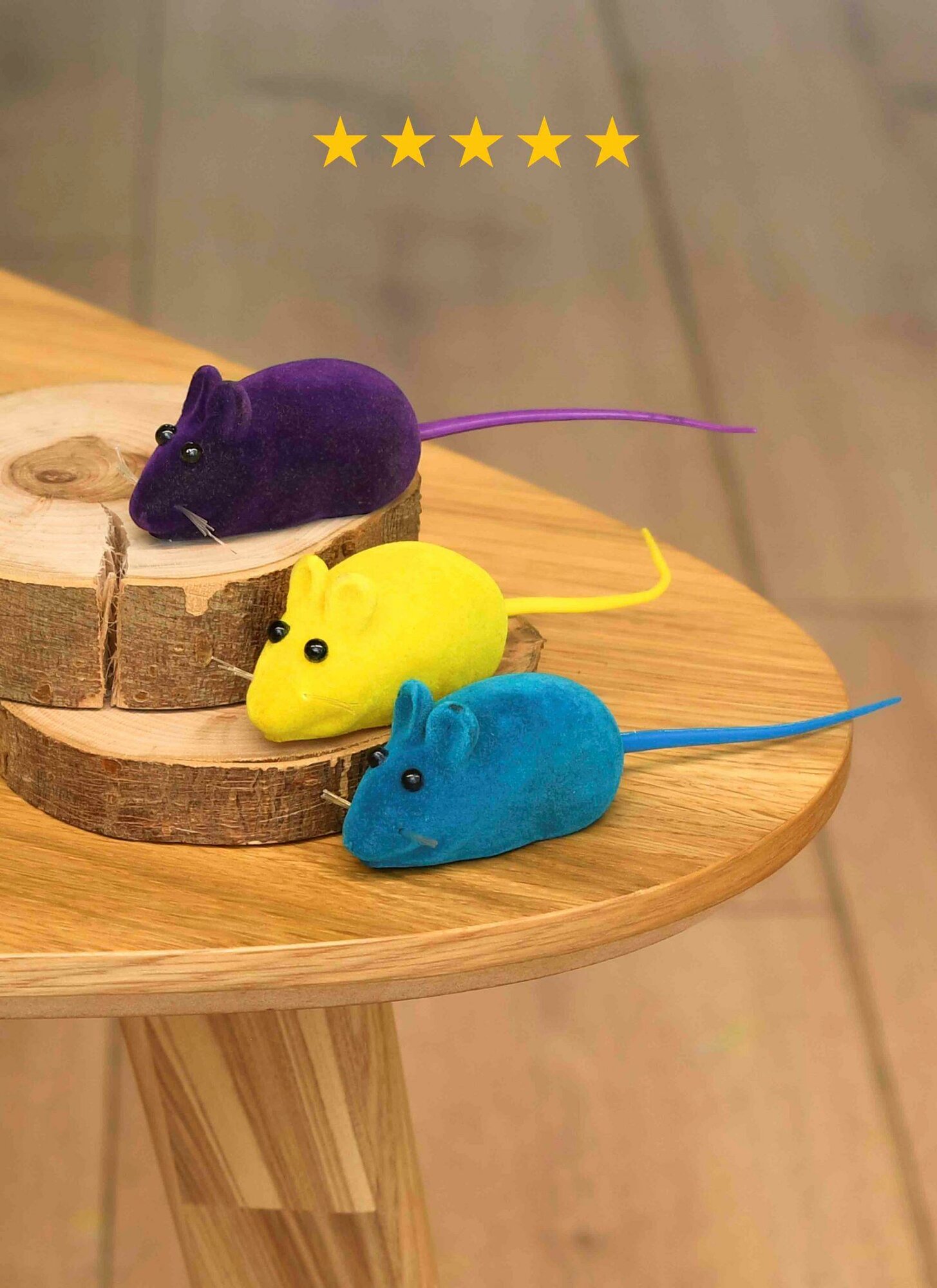 Мышка игрушка для кошек набор 3 шт.