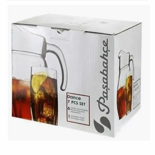 Питьевой набор Dance, Pasabahce, кувшин, 1700 мл, стаканы, 320 мл, 6 шт, стекло. — фото 1