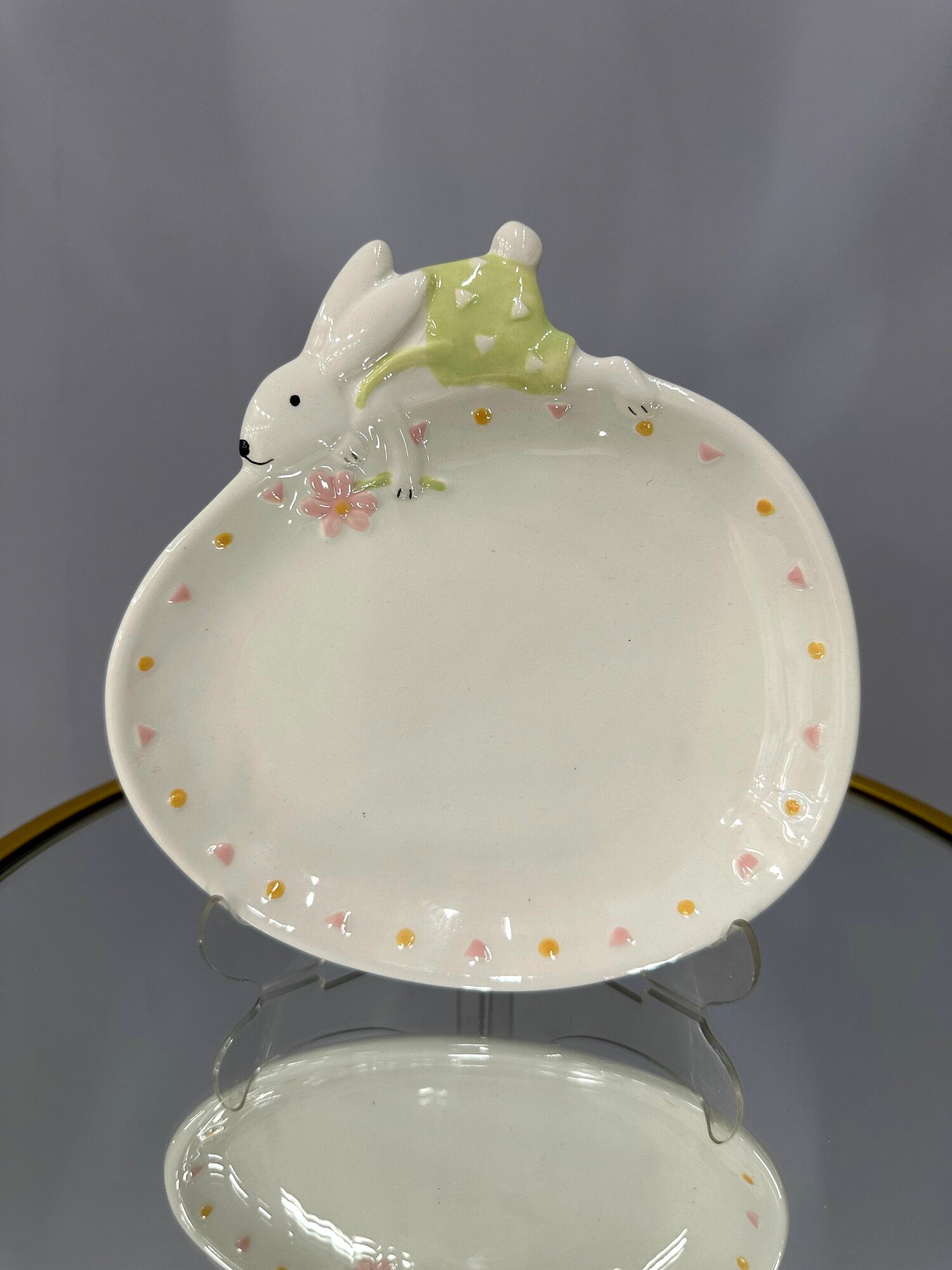 Тарелка керамическая "Зайчик" 18,5х18,5 см