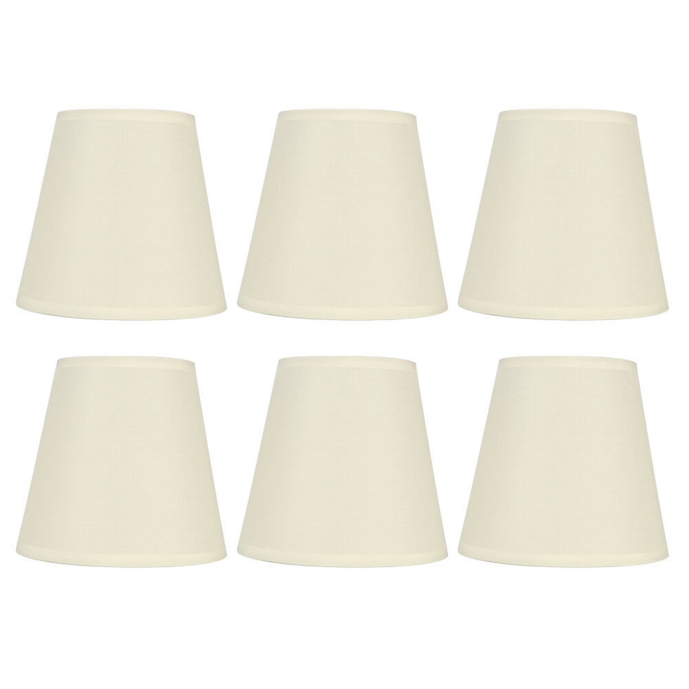 6шт кремового тканевого абажура для светильников с патроном E14 замена для настенных ламп и люстр декор для дома