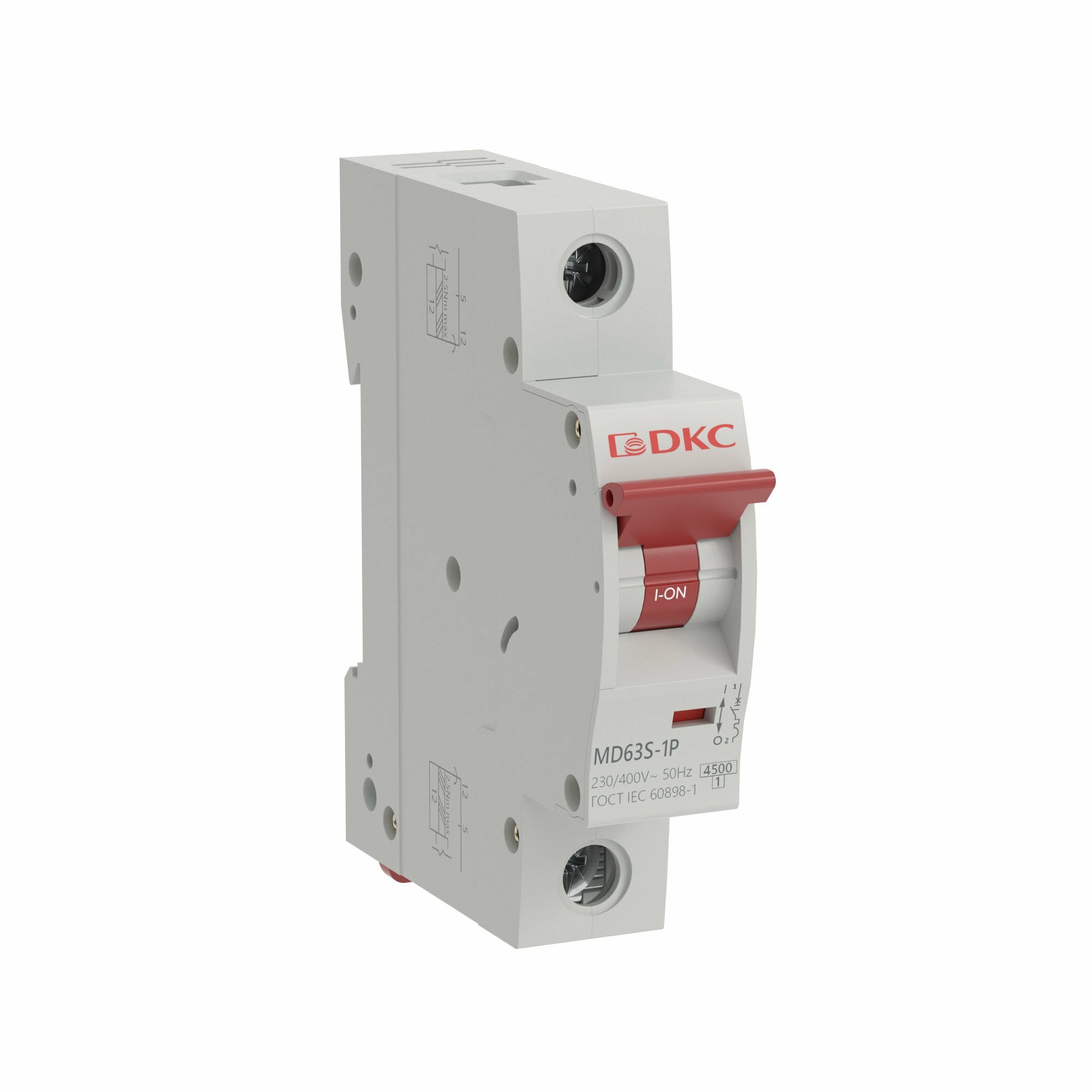 DKC Автоматический выключатель модульный YON max типа MD63S 45кА 1 полюс хар-ка C 10А MD63S-1PC10