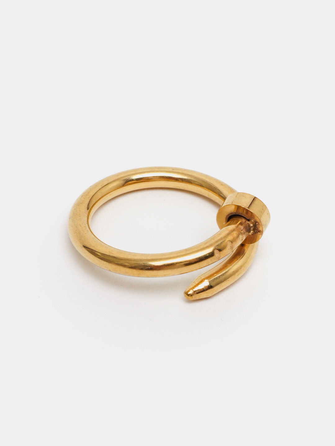 Набор колец, циркон, размер 18, золотой — фото 1