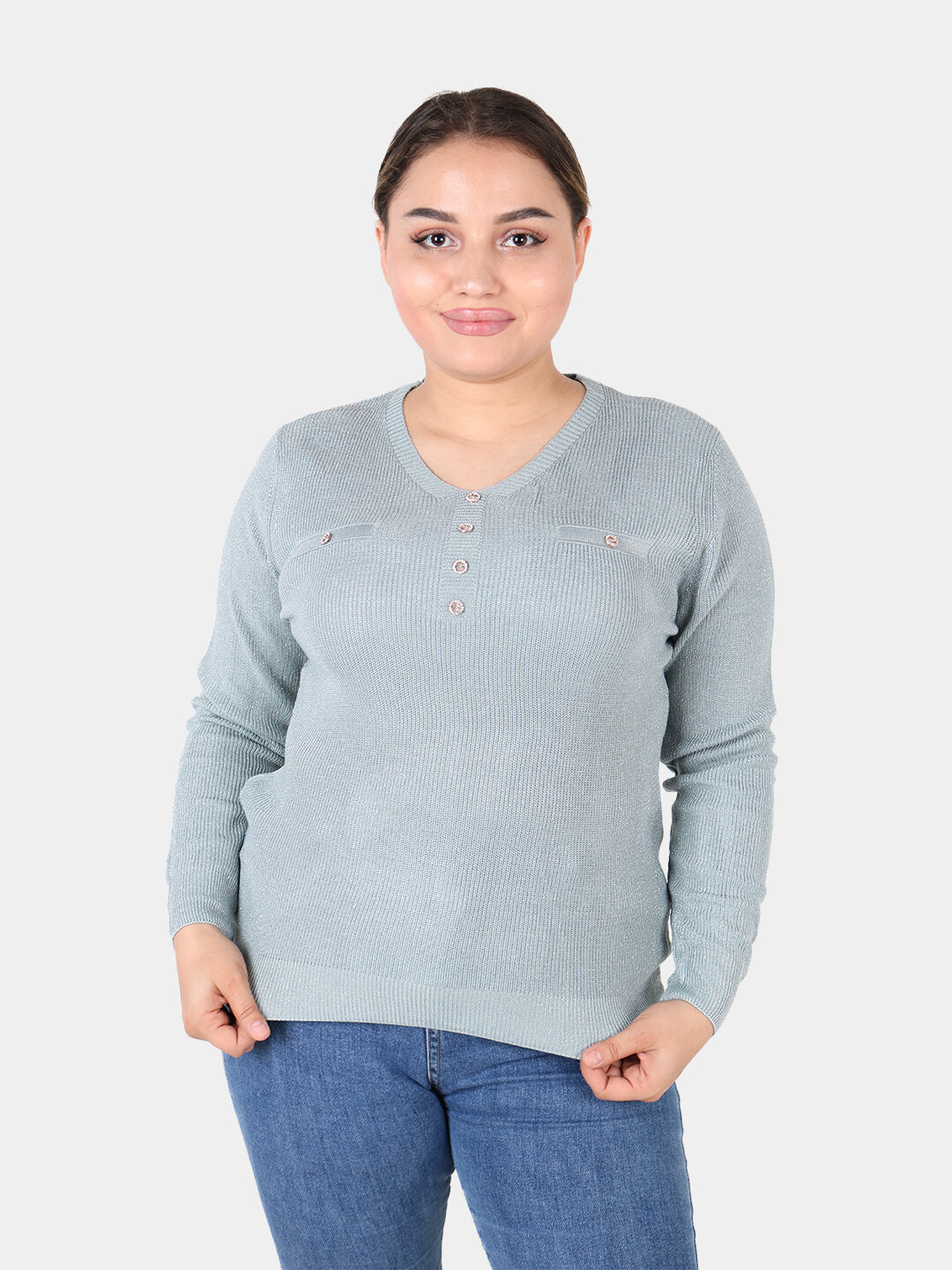 Свитер размер One Size, , ледяной