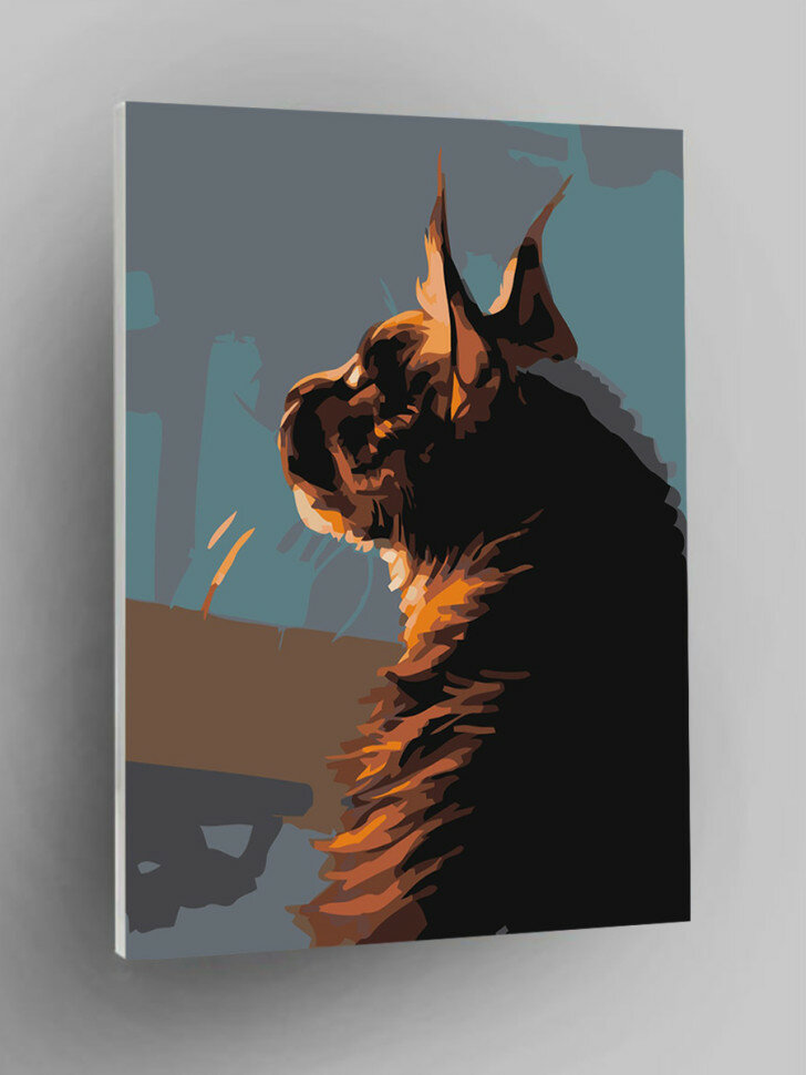 Картина по номерам "Мечтающий котик"