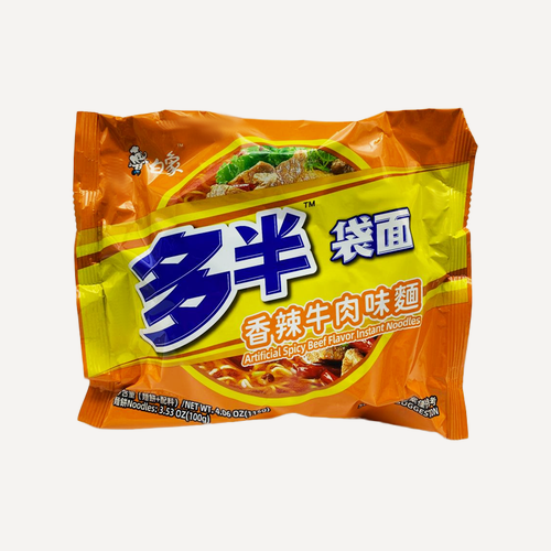 Изображение товара Лапша быстрого приготовления "BaiXiang" со вкусом острой говядины 115 г, Китай