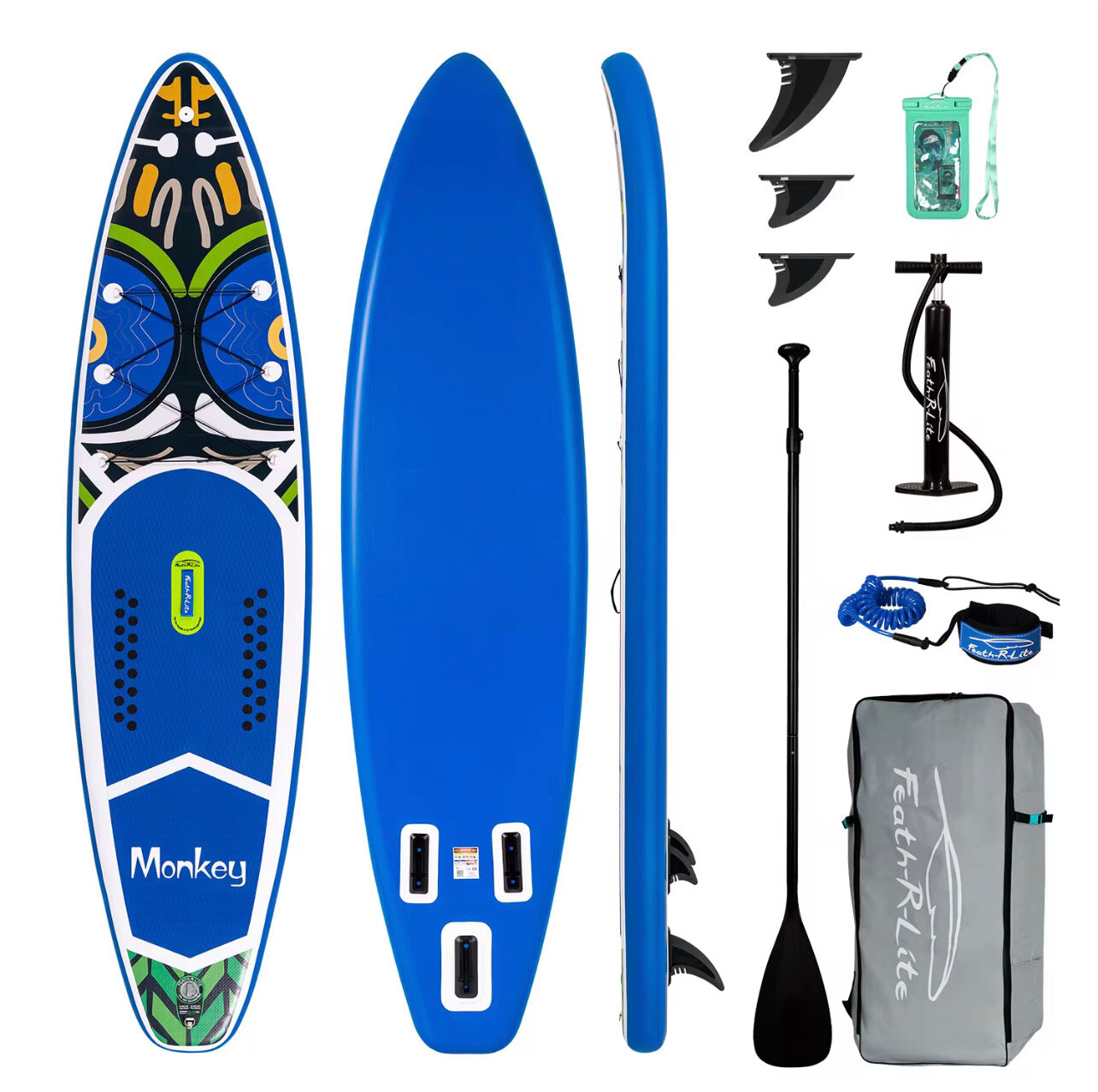 Надувная доска SUP board (сапборд) FunWater Monkey (350x83x15 cm)