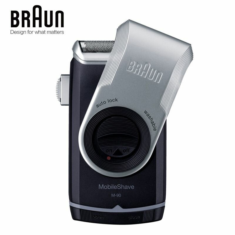 Бритва Braun Pocket M90 из нержавеющей стали, работающая от аккумулятора