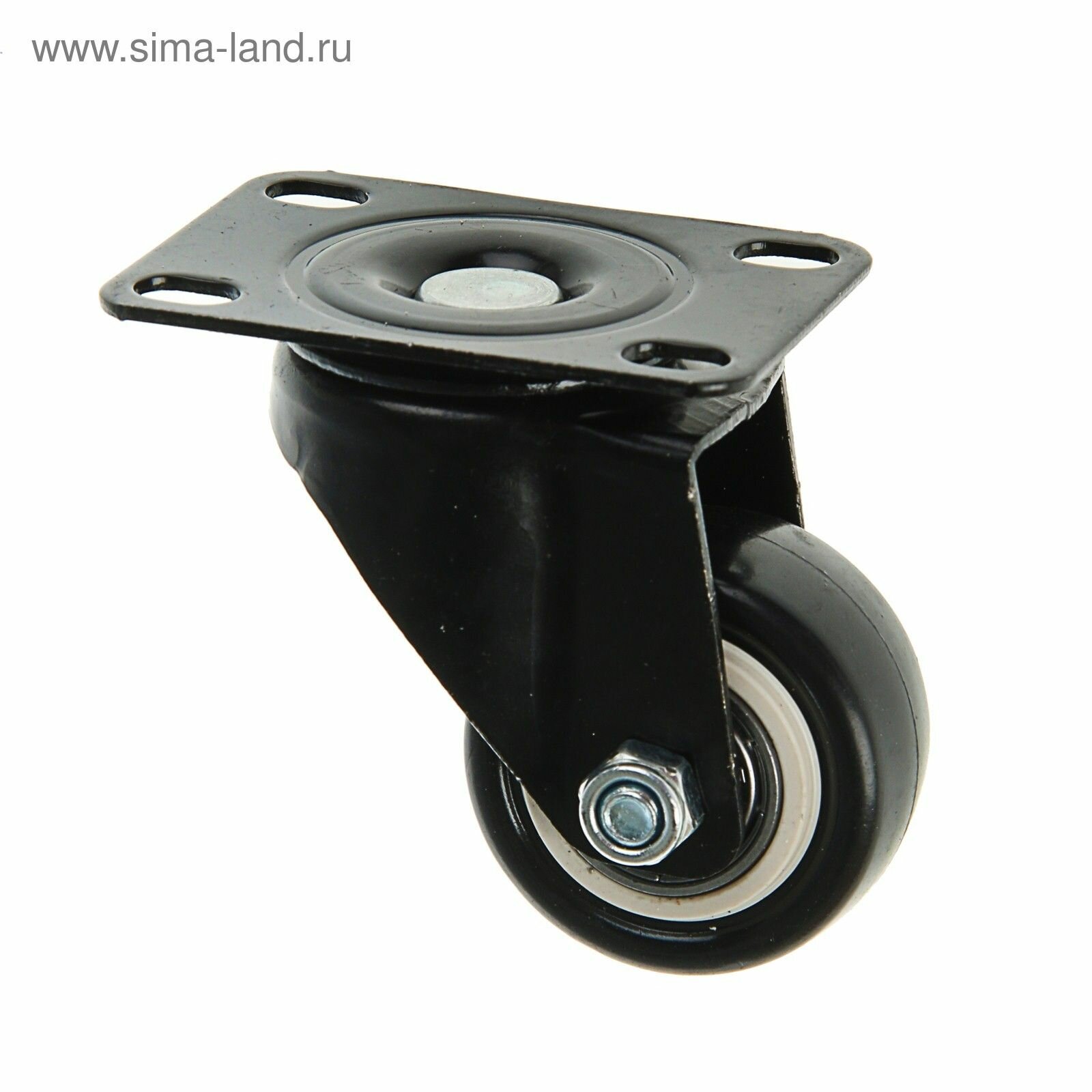 Колесо мебельное d 40 мм без тормоза черное 2 шт