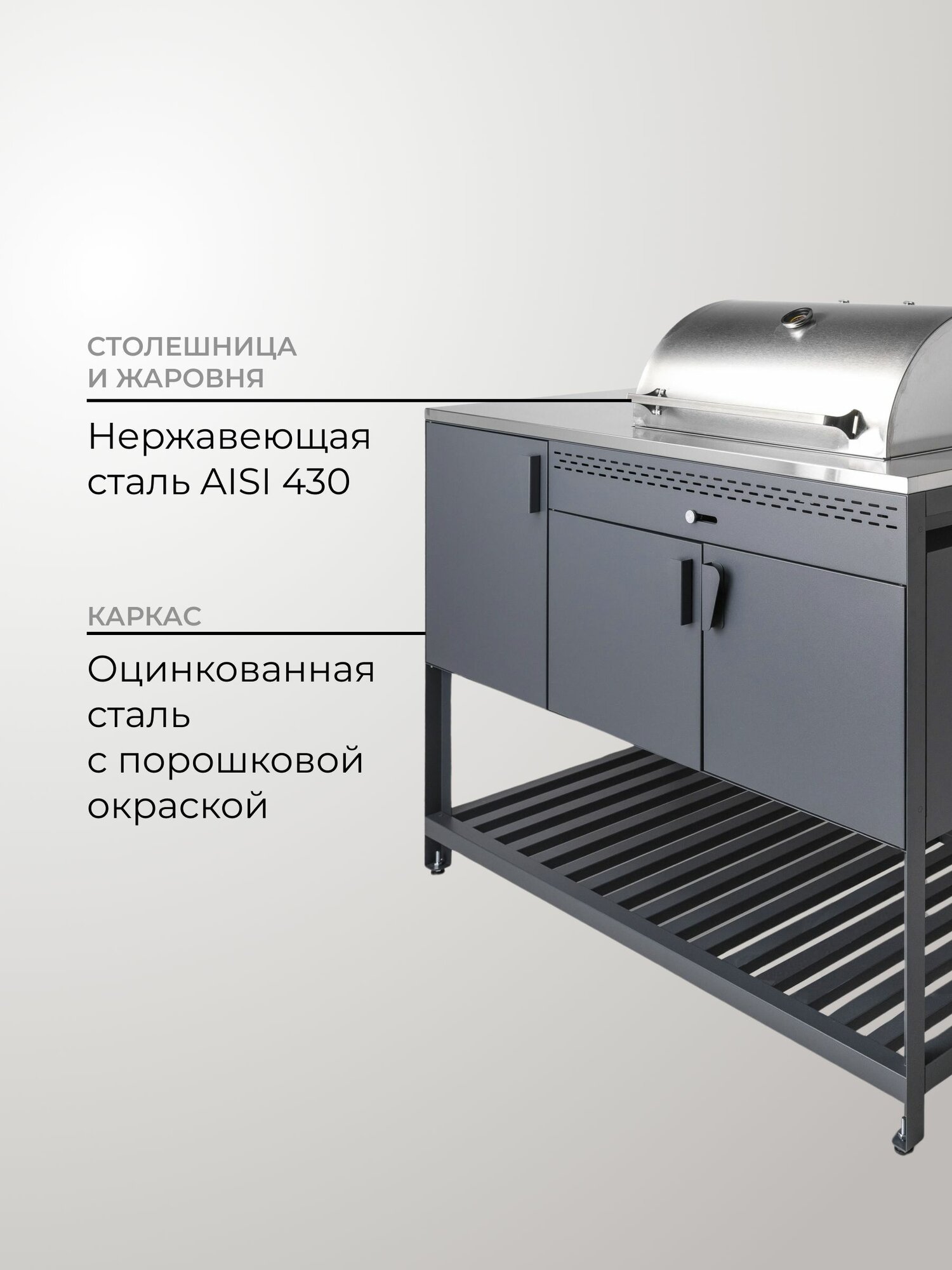 TERRASA: Модуль Угольный Гриль - Уличная Модульная Кухня — фото 1