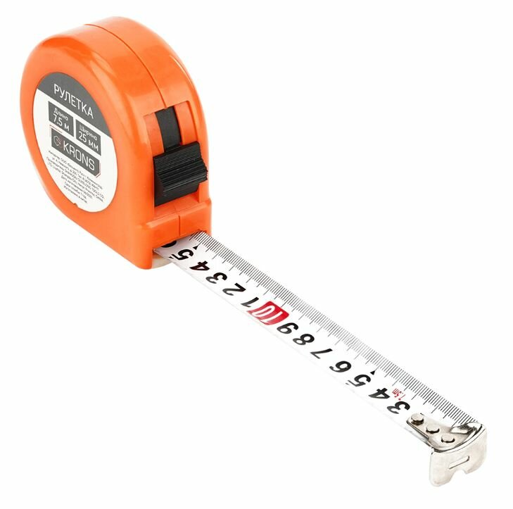 Рулетка KRONS 7,5 м х 25 мм — фото 1
