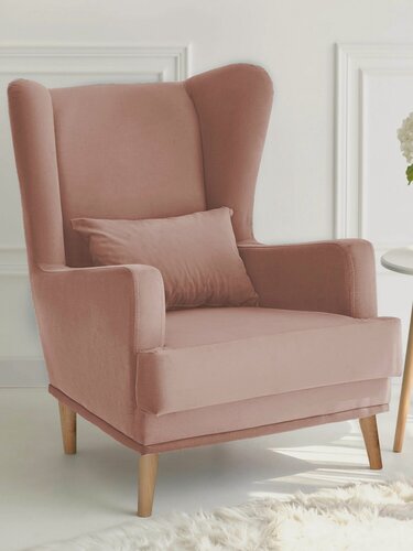 Изображение товара Кресло Оскар мягкое для отдыха дома, на ножках, велюр Jawa Desert 04