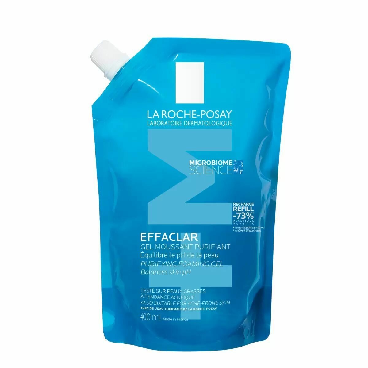 Гель очищающий La Roche-Posay Effaclar пенящийся для жирной кожи, рефил, 400 мл