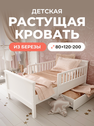 Кровать детская раздвижная из березы от года Star Lite SIMBA