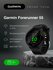 Умные часы Garmin Forerunner 55, GPS, круглые, силиконовые, чёрны...