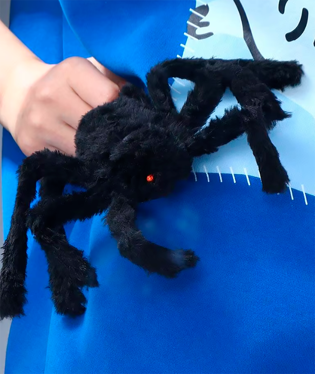 Муляж Паук мохнатый черный декоративный 30 см. для интерьера и организации праздника