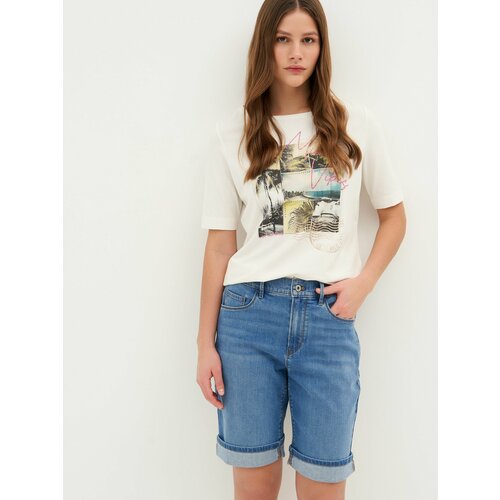 фото Брюки классические gerry weber, размер 38r, голубой
