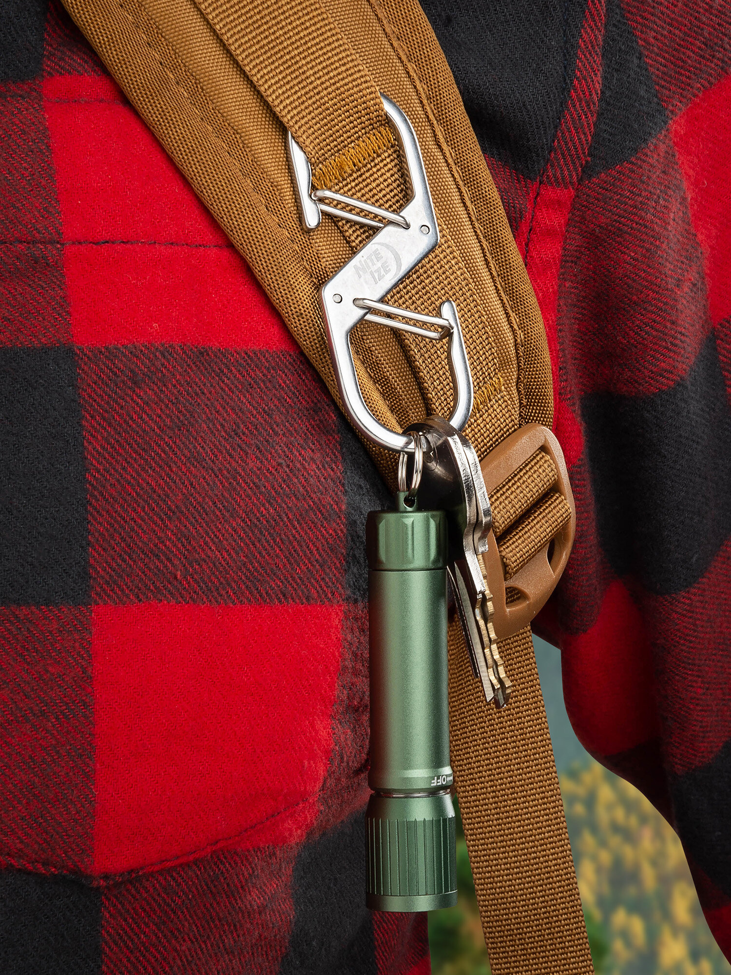 Брелок-карабин Nite Ize, серебряный — фото 1