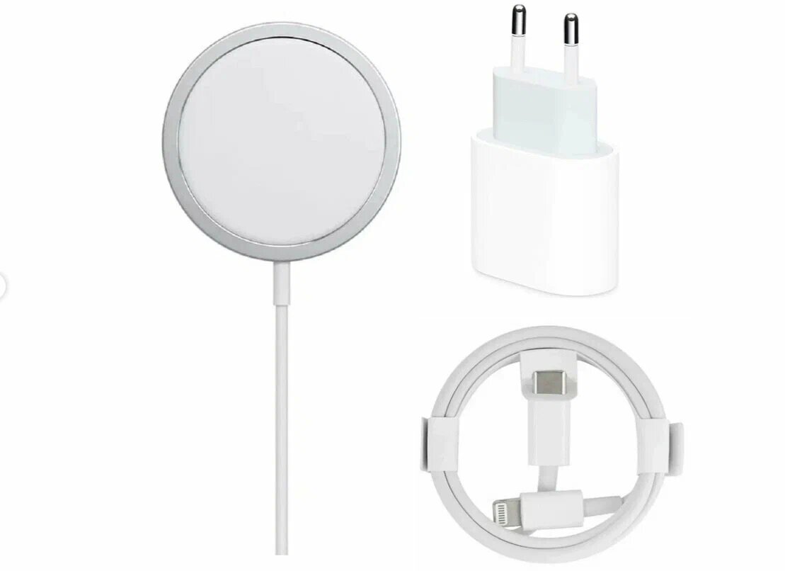 Зарядка для iPhone, 3 в 1, кабель Type-C, Lightning, Magsafe — фото 1