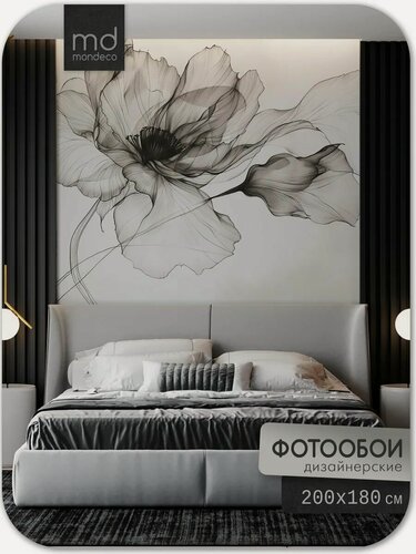 Изображение товара Фотообои Прозрачные лепестки 200х180 флизелиновые
