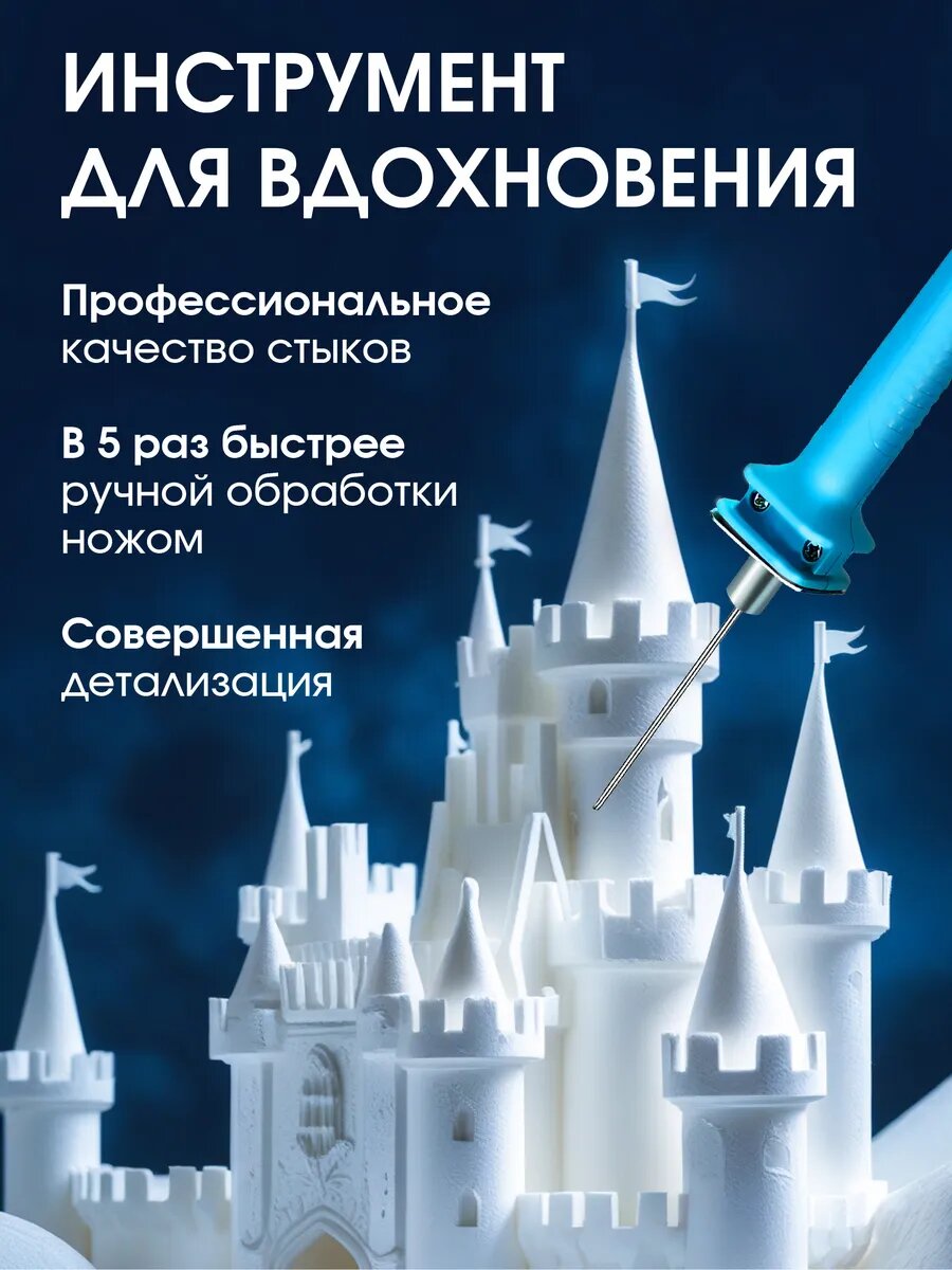Электрический резак для пенопласта 5 см, термонож для резки, терморезак, с регулировкой температуры — фото 1