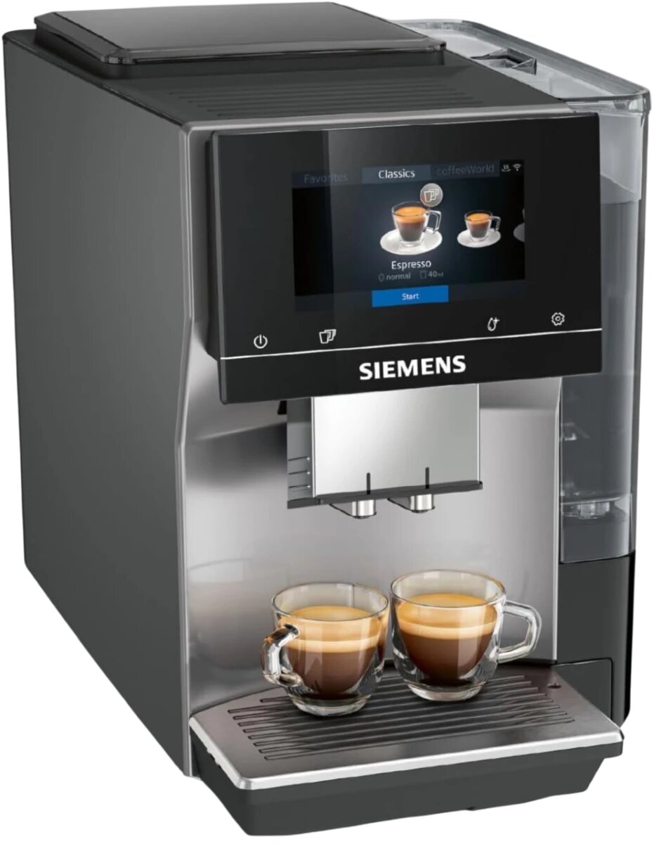 Кофемашина Siemens EQ700 CLASSIC TP715GB1 черный сенсорное управление мощность 1500Вт объем 24л контейнер 320г