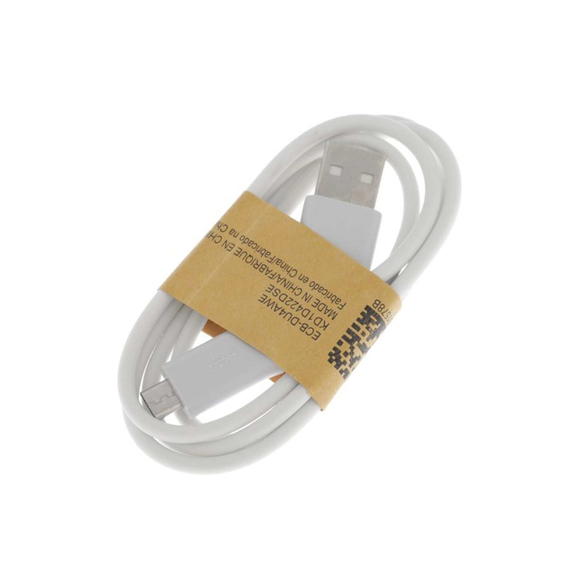 Кабель Luazon, micro USB - USB, длина 1м, передача данных, ПВХ оболочка, белый — фото 1