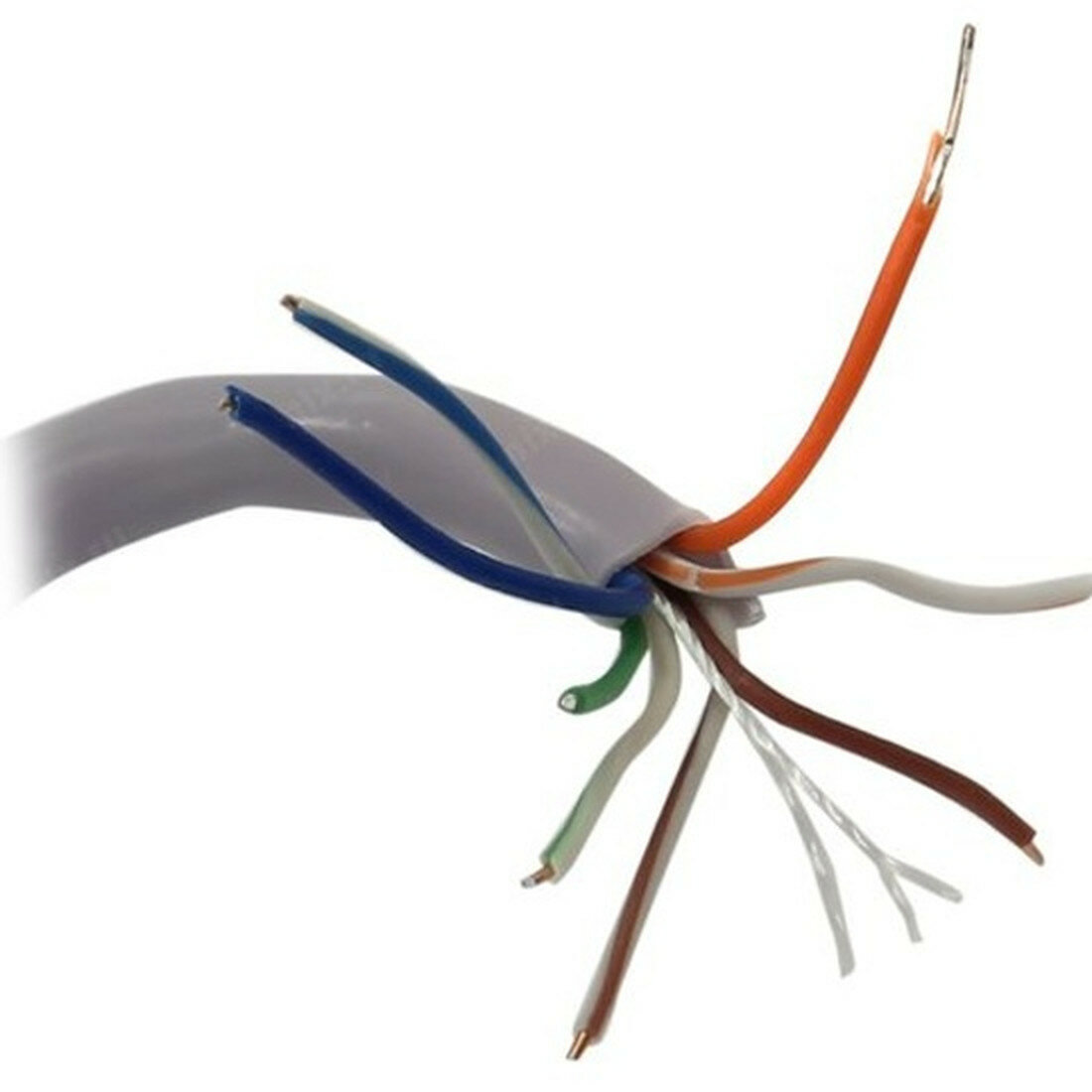 Кабель Exegate EX281817RUS UTP 4 пары кат.5e CCA, 25AWG, бухта 305м, серый, PVC