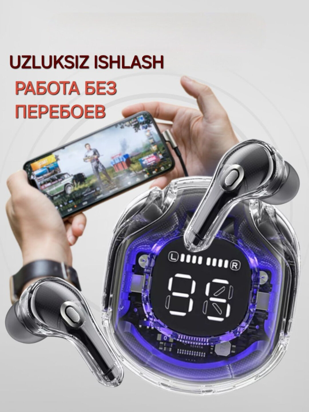 Наушники беспроводные Hi-Fi Pods, сенсорное управление, для iPhone, Android