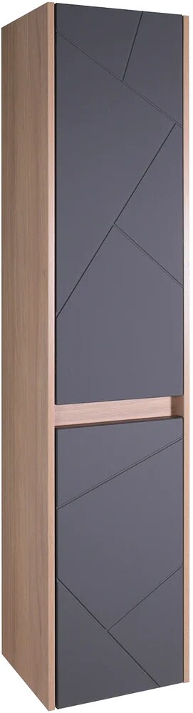 Шкаф пенал для ванной ASB Mebel Диана 35 35 см  серый  подвесной