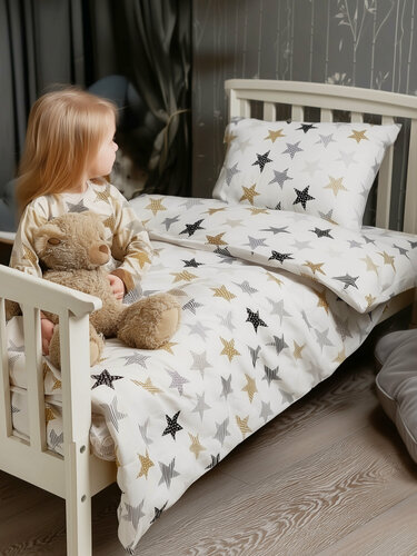 Изображение товара Детское постельное белье Сонный Гномик "Звезды", 160x80 см, хлопок, 100%, 368/4