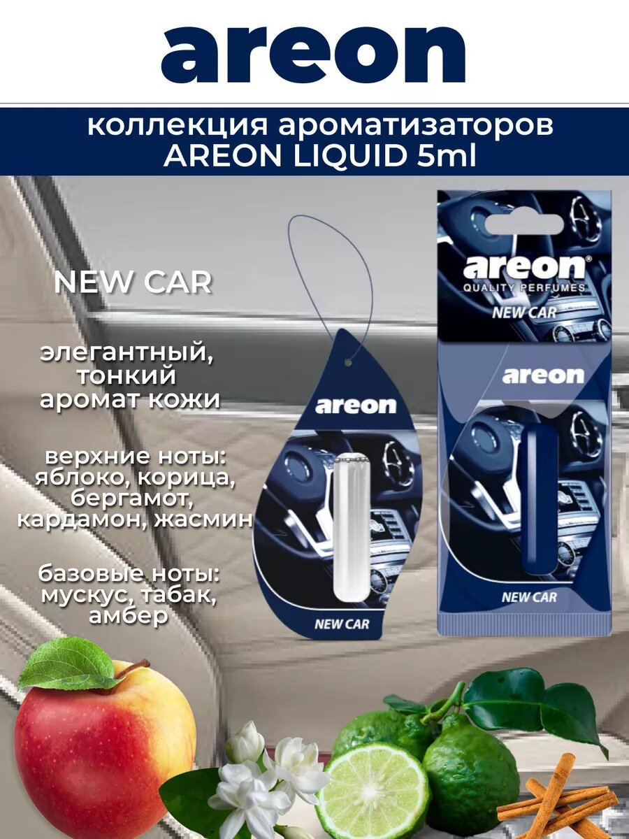 Ароматизатор для авто Areon 5ml — неповторимый аромат уюта и свежести каждый день ✨, New car