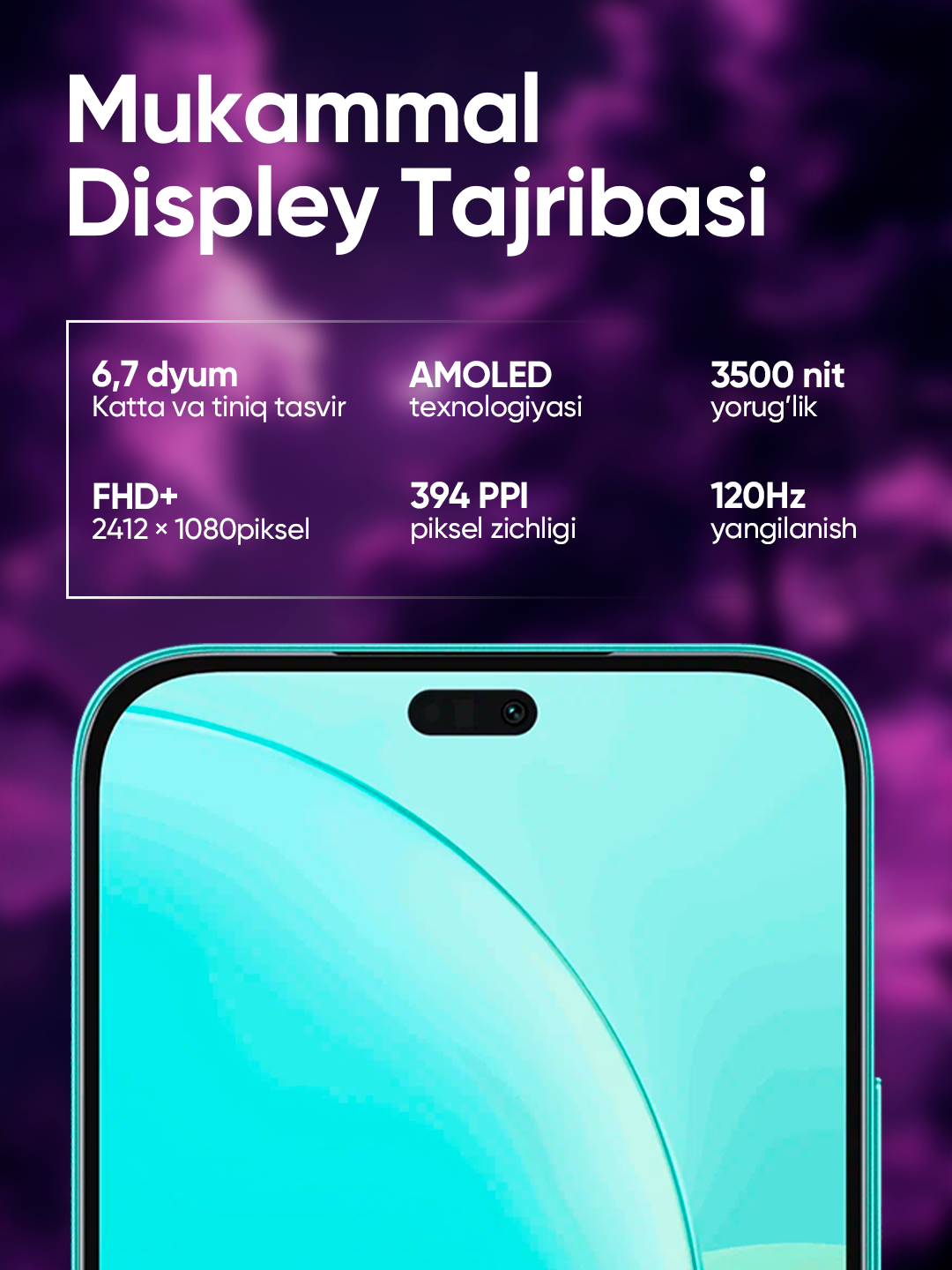 Смартфон Honor 400 Lite, 8GB/256GB, AMOLED 120Hz, IP65, защита от воды и пыли, цвет зеленый